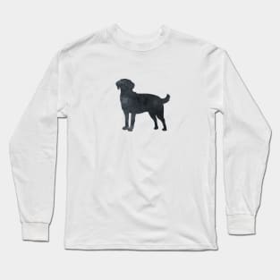 Lab Dog Labrador Black Silhouette Art Long Sleeve T-Shirt